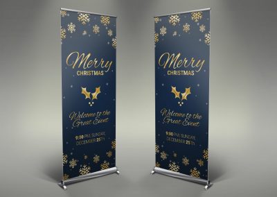 019 - Merry Christmas Roll Up Banner